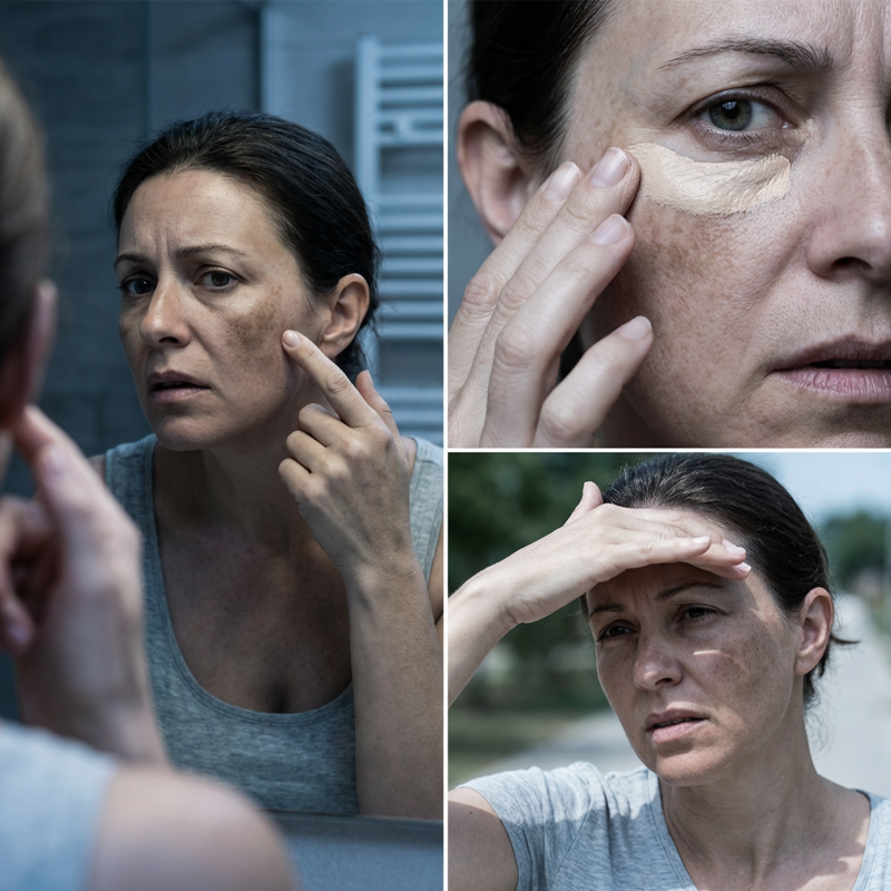 Essenskräm för korrigering av mörka fläckar