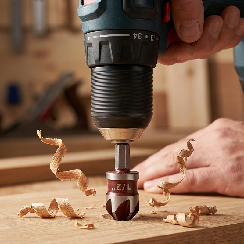 🔩✨ Försänkningsborrsats i högkolstål – 5-skärs design & 82° spets för trä och metall 🛠️⚡