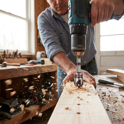 🔩✨ Försänkningsborrsats i högkolstål – 5-skärs design & 82° spets för trä och metall 🛠️⚡