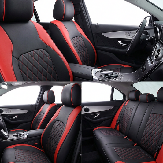 🎁Tidsbegränsat erbjudande🚗9-delars universellt passande lädersätesöverdragsset