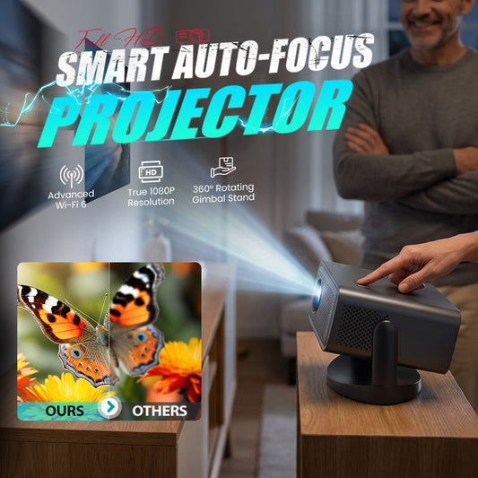 🔈🔈60% RABATT📺Full HD Smart Autofokus Projektor