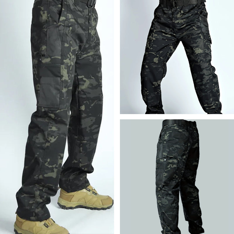 👖 50 % RABATT NU! 🛡️ Herr cargobyxor i taktisk design – gott om fickor, förstärkta knän & perfekta för krävande aktiviteter 💪