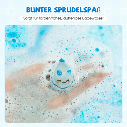 🛁 60% RABATT! 🎁 12-delars Badbombspresentpaket för Barn – Färgglada, Doftande & Hudvänliga ✨