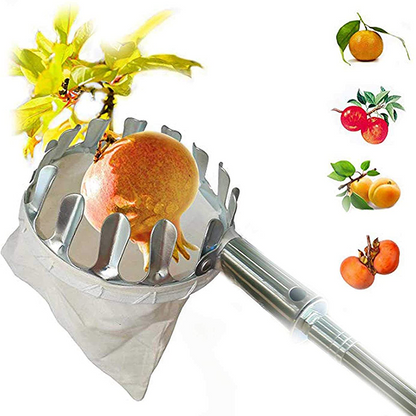🍎🌳 Praktisk fruktplockare med korg – plocka frukt direkt från trädet utan att klättra 🧺✨