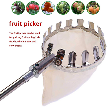 🍎🌳 Praktisk fruktplockare med korg – plocka frukt direkt från trädet utan att klättra 🧺✨