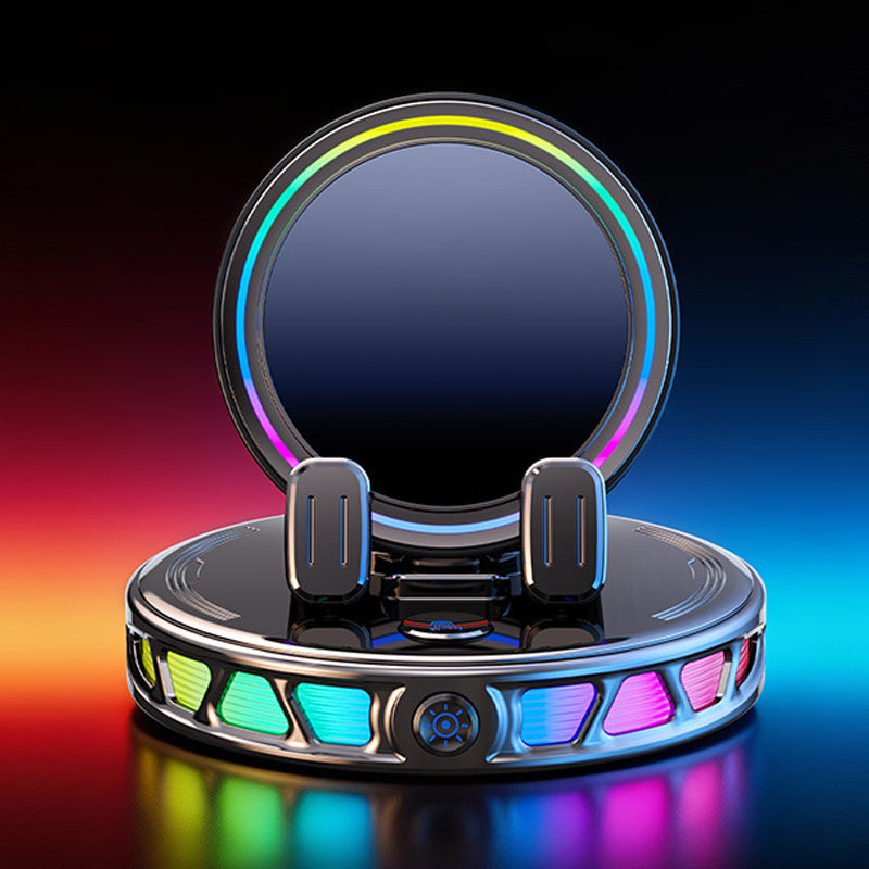 📱✨ RGB-bilhållare med automatisk klämning & 15W trådlös laddning – praktisk mobilhållare för bilen 🚗