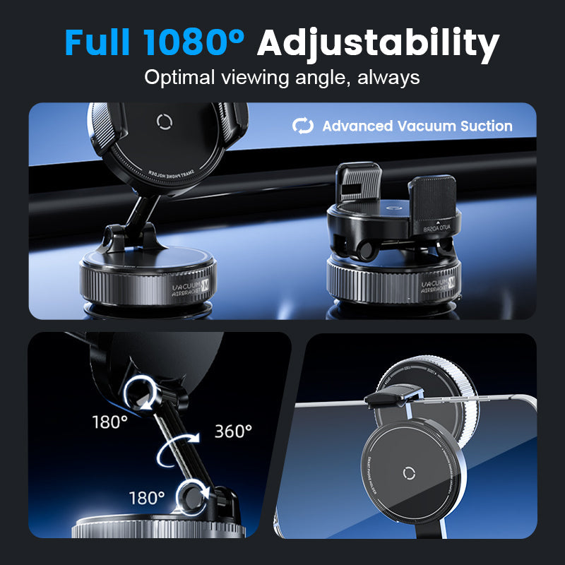 📱🧲 50 % RABATT NU! – Magnetisk bilhållare med vakuumsugkopp, N55 & 1080° rotation 🚗