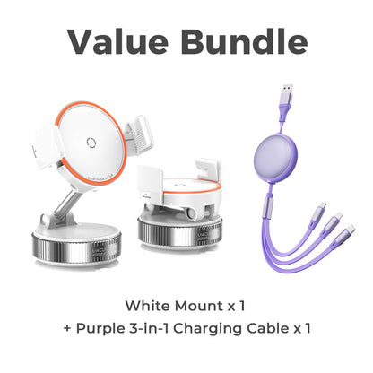 📱🧲 50 % RABATT NU! – Magnetisk bilhållare med vakuumsugkopp, N55 & 1080° rotation 🚗