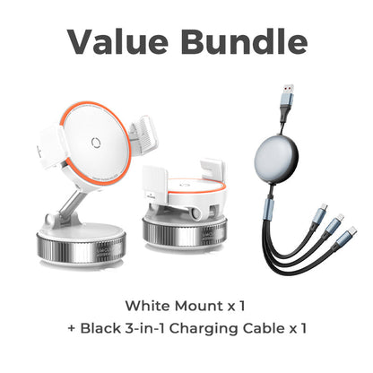 📱🧲 50 % RABATT NU! – Magnetisk bilhållare med vakuumsugkopp, N55 & 1080° rotation 🚗