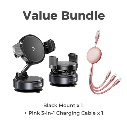 📱🧲 50 % RABATT NU! – Magnetisk bilhållare med vakuumsugkopp, N55 & 1080° rotation 🚗