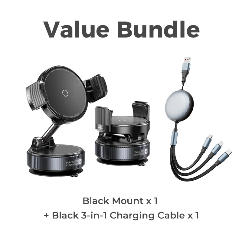 📱🧲 50 % RABATT NU! – Magnetisk bilhållare med vakuumsugkopp, N55 & 1080° rotation 🚗