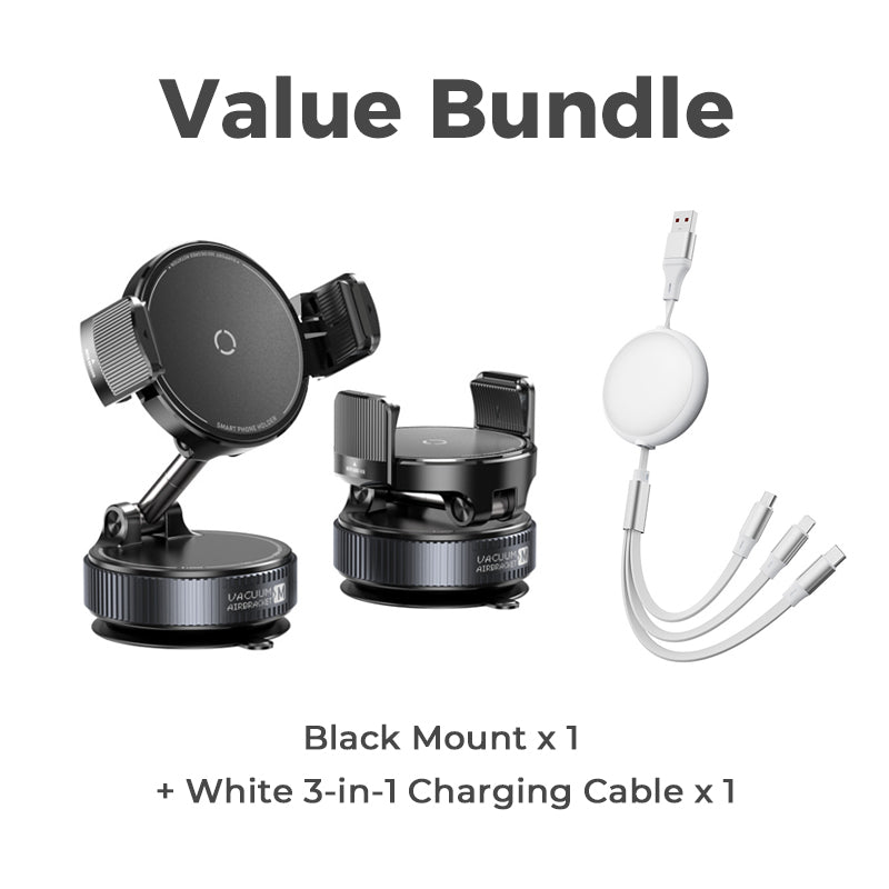 📱🧲 50 % RABATT NU! – Magnetisk bilhållare med vakuumsugkopp, N55 & 1080° rotation 🚗