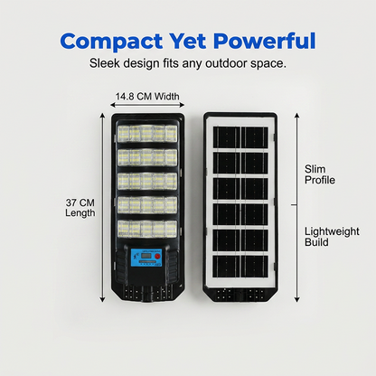 💡☀️ Solcellsdriven gatlykta med rörelsesensor – IP67 vattentät, 240° belysning & långlivat LFP-batteri 🌙✨