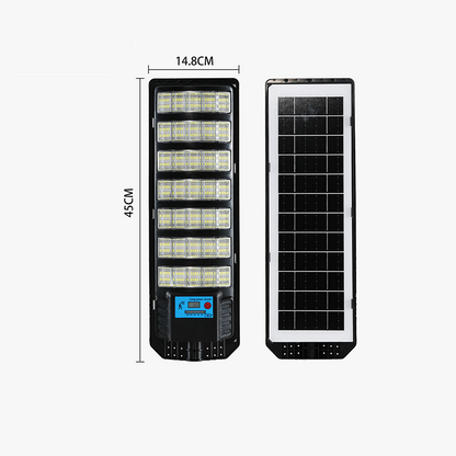 💡☀️ Solcellsdriven gatlykta med rörelsesensor – IP67 vattentät, 240° belysning & långlivat LFP-batteri 🌙✨