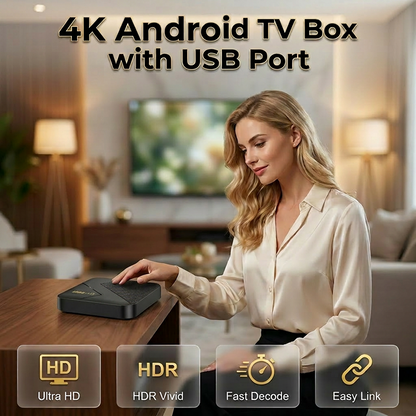 🔥 50% RABATT ＆ Fri frakt🎁 Android TV-box med Bluetooth ✨ Enkel streaming, smidigt ljud & bild i toppklass – perfekt för vardagsrum och filmkvällar 🍿🏡