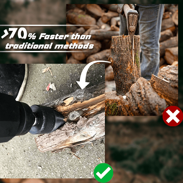 🔥🪵 Kraftfull vedklyvningsborr för borrmaskin – klyv ved enklare & effektivare ⚙️🏡