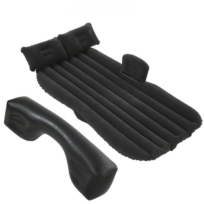 🛏️🚗 Uppblåsbar luftmadrass för bilen – mjuk och stödjande, komplett set med pump och kuddar 🌙✨