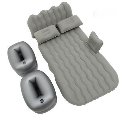 🛏️🚗 Uppblåsbar luftmadrass för bilen – mjuk och stödjande, komplett set med pump och kuddar 🌙✨