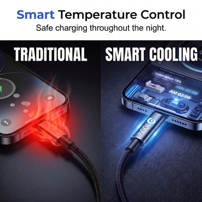 🔌⚡ Type-C till Type-C snabbladdningskabel – 100W, automatisk strömavstängning & förstärkt trippelstruktur 🔋✨