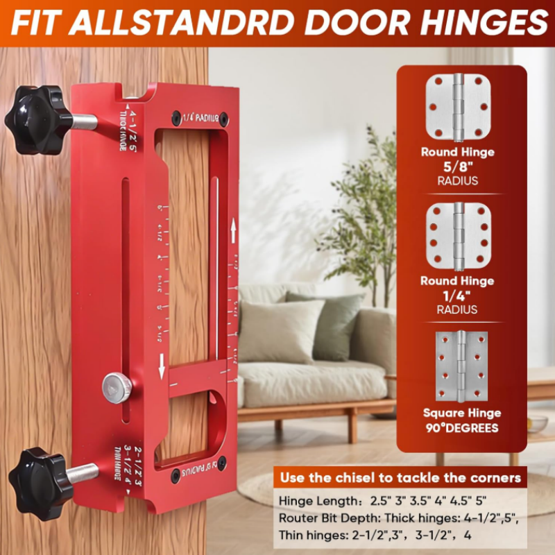 🔧📐 Justerbares Gangfräswerkzeug – Komplettset aus 6061-Aluminium mit verstellbarer Länge & Tiefe 🚪✨