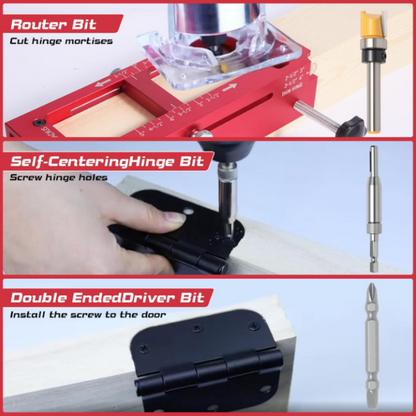 🔧📐 Justerbares Gangfräswerkzeug – Komplettset aus 6061-Aluminium mit verstellbarer Länge & Tiefe 🚪✨