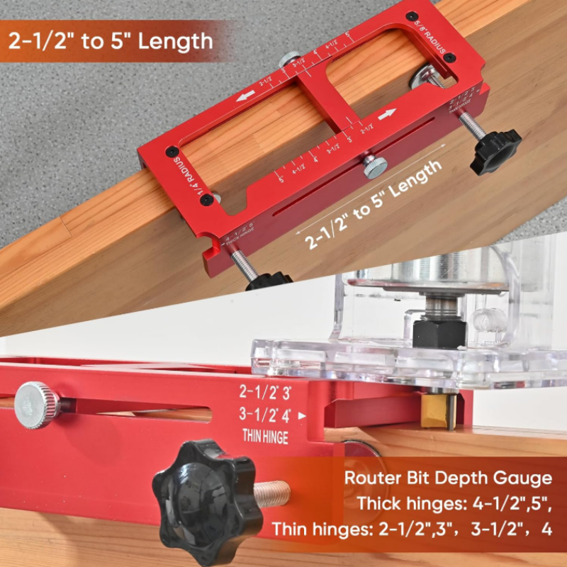 🔧📐 Justerbares Gangfräswerkzeug – Komplettset aus 6061-Aluminium mit verstellbarer Länge & Tiefe 🚪✨