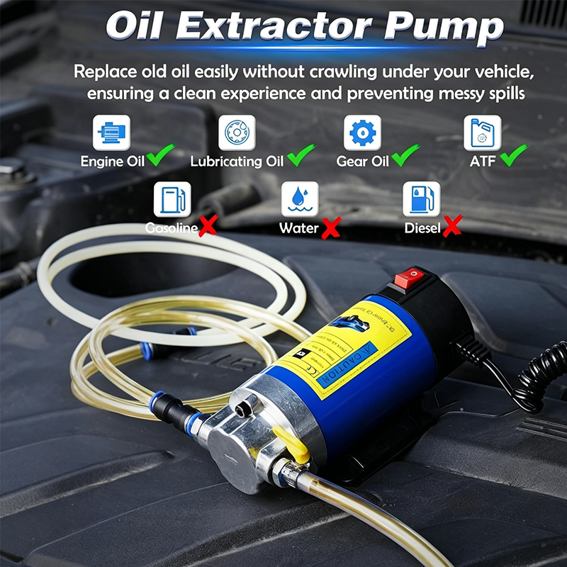🔧🚗 Bärbar motoroljepump – kopparmotor & aluminiumlegering för enkelt oljebyte och vätskeöverföring ⚡✨