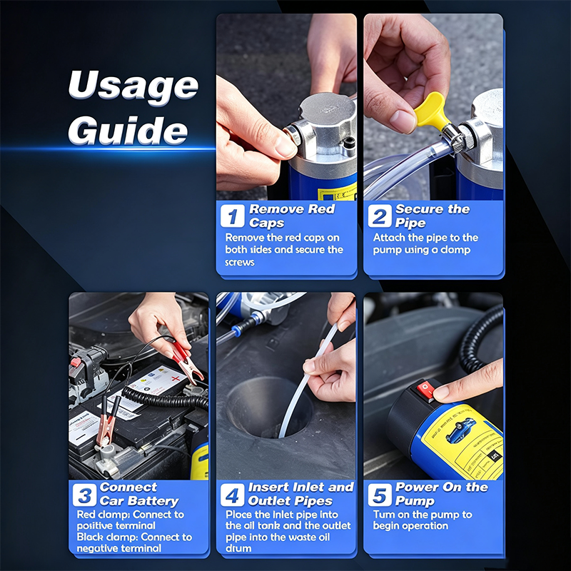 🔧🚗 Bärbar motoroljepump – kopparmotor & aluminiumlegering för enkelt oljebyte och vätskeöverföring ⚡✨