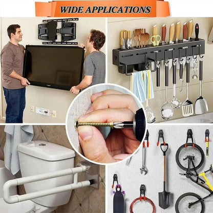 🛠️🔩 Självborrande pluggset med skruvar – enkel och smidig lösning för väggmontering 📏✨
