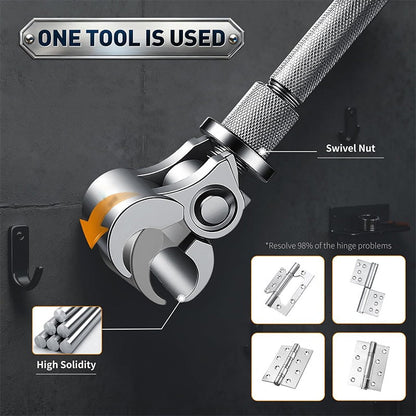 🔧 50 % RABATT NU! 🚪 Universell justerbar dörrgångjärnsnyckel – rostfritt stål, ergonomiskt grepp & enkel justering – perfekt för hemreparation 🛠️