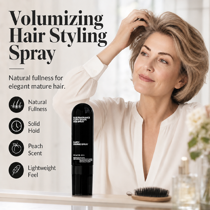 🔥 Fluffy Hair Shaping Spray – volymgivande spray med långvarig effekt och persikodoft