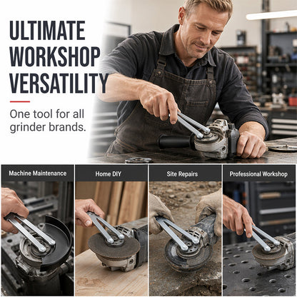 🔧 Köp 1 få 1 GRATIS ! ⚙️ Multifunktionell vinkelsliparnyckel – justerbar & universell – smidd av #45 kolstål & rostskyddad – perfekt för verkstaden 🛠️