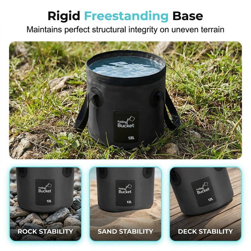 🐟 50 % RABATT NU! 🏕️ Hopfällbar fiskehink portabel – 12 liter kapacitet, vattentät & ultrakompakt – perfekt för fiske, camping och utomhusäventyr 🌲