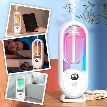🌸 50% RABATT NU! Automatisk aromaterapi-diffusor – väggmonterad eller bordsplacerad – med 5 växlar, naturlig doft & färgrikt nattljus – perfekt för vardagsrum, sovrum och kontor 🕯️✨