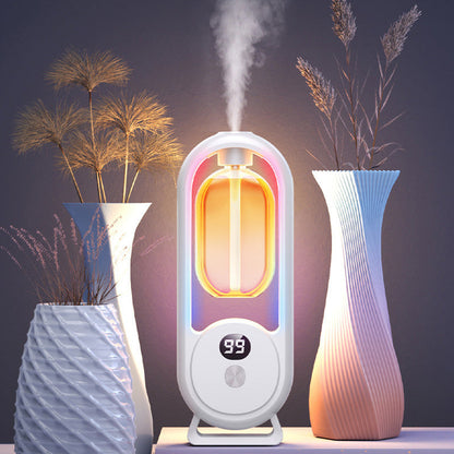 🌸 50% RABATT NU! Automatisk aromaterapi-diffusor – väggmonterad eller bordsplacerad – med 5 växlar, naturlig doft & färgrikt nattljus – perfekt för vardagsrum, sovrum och kontor 🕯️✨
