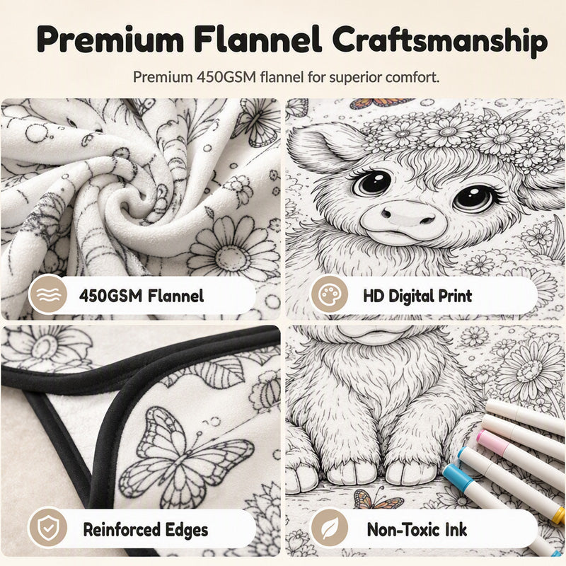 🎨 DIY Barnfärgningsfilt