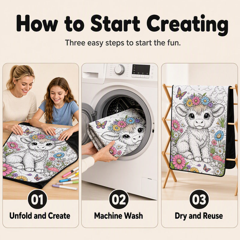 🎨 DIY Barnfärgningsfilt