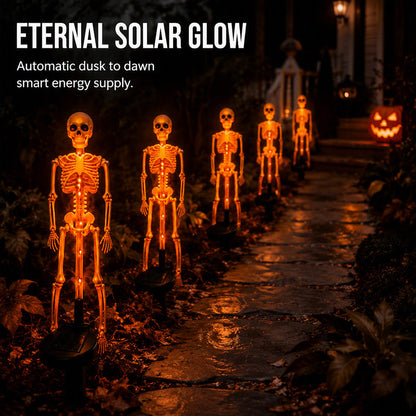 🎃💡 Solcellsdrivna skelettlampor för marken – lyser i mörkret, solcellsdrivna, enkla att installera. Perfekta för spökiga trädgårdar, verandor och gångvägar! 👻🪦✅