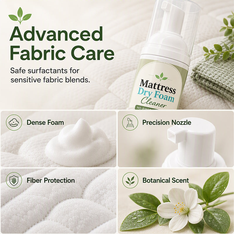🛏️✨ Skumrengöring för madrasser utan sköljning – aktiv enzymkraft, snabb torkning & skonsam textilvård 🧼