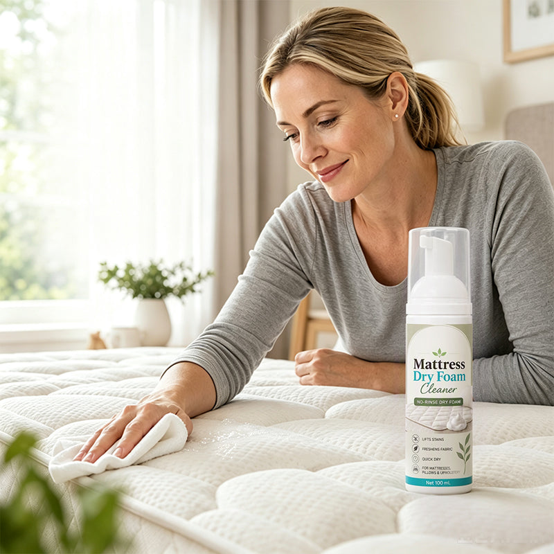🛏️✨ Skumrengöring för madrasser utan sköljning – aktiv enzymkraft, snabb torkning & skonsam textilvård 🧼