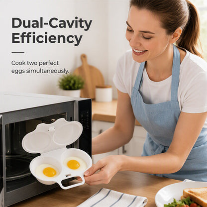🍳🥚 Smart äggpocherare för mikrovågsugn med lock – perfekta pocherade ägg på bara några minuter ✨