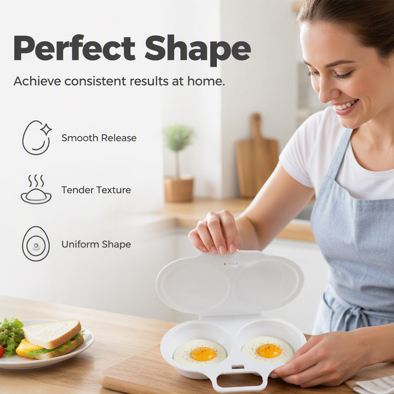 🍳🥚 Smart äggpocherare för mikrovågsugn med lock – perfekta pocherade ägg på bara några minuter ✨