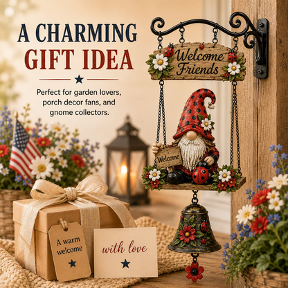 🧚 50% RABATT NU! Charmig trädgårdstomte-välkomstdörrklocka – dekorativ, väderbeständig & med melodiskt ljud – perfekt för entréer, trädgårdar och verandor 🌸🔔