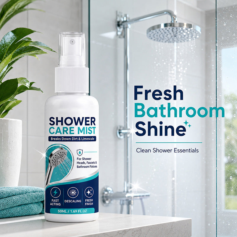 🧼 50% RABATT NU! Snabbverkande kalkborttagningsspray för duschen – löser upp kalk, återställer glans & förbättrar vattenflödet – perfekt för badrummet 🚿✨