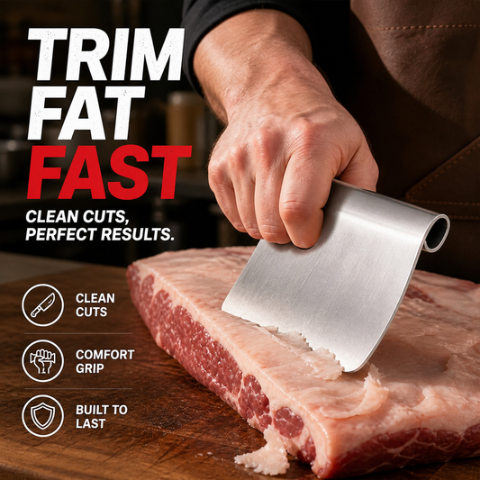 🥩 Skrapa kött enklare med bättre kontroll – ergonomiskt böjd köttskrapa för effektiv förberedelse