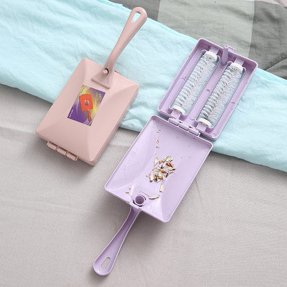 Handhållen dubbelrulle matborste – Ansträngningslös rengöring, borttagning av husdjurhår