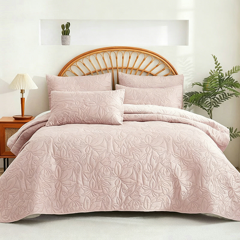 🛏️✨ Sängklädesset i 100 % bomull – enfärgad design, 4-delars set för en bekvämare sovmiljö 🌙