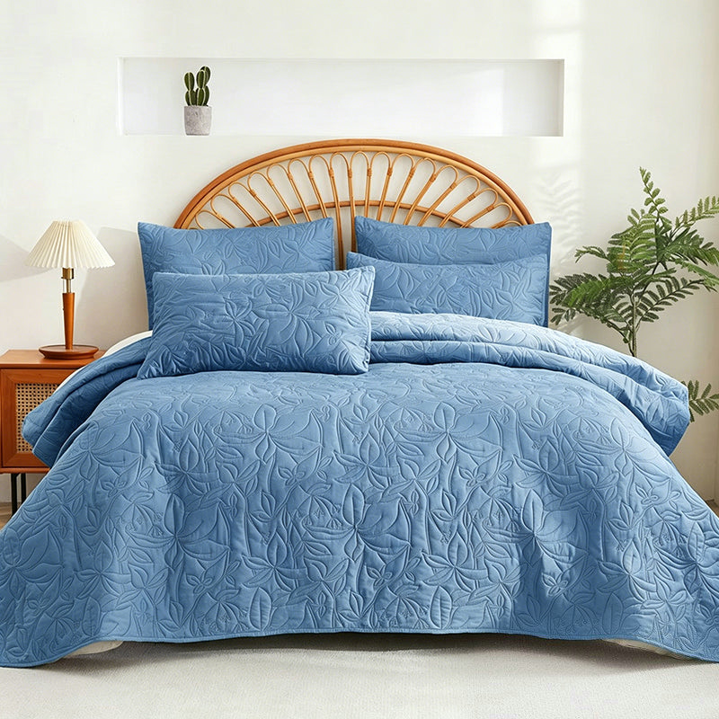 🛏️✨ Sängklädesset i 100 % bomull – enfärgad design, 4-delars set för en bekvämare sovmiljö 🌙