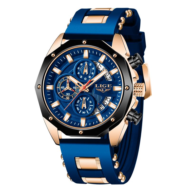 ⌚✨ Vattentät sportklocka i kvarts för män – kronograf, slitstark & vattentålig för sport, resor och vardag 💧🏃