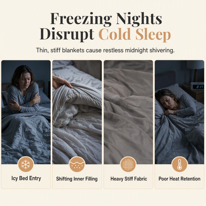 🛏️❄️ Tjockt dubbelsidigt vintertäcke i lammpälsimitation och mjuk sammetskänsla – varmt, mysigt & perfekt för kalla nätter ✨🏡